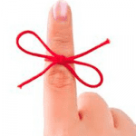 Photo of a string wrapped around a finger (as a reminder tool)?