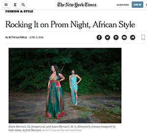 In a recent New York Time story, students and designers talked about the emergence of “kaleidoscopically colorful African prints” for prom. 