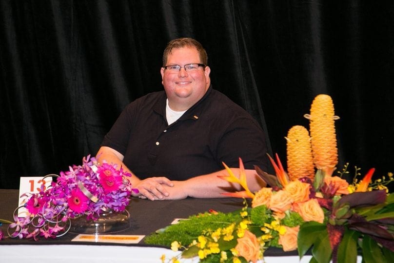 Paul Latham, AIFD, the creative/director and co-owner of Fleur de Lis Events & Design in Louisville, Kentucky, was first runner-up. He also placed second in “Blue Suede Shoes” and ““Hawaiian Wedding Song,” and third in “Crying in the Chapel”