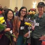 Many shop owners bring multiple employees to SAF's 1-Day Profit Blast, including Marsha Jones (left), owner of Little's Woodlawn Florist, Inc., who brought her entire 4-person team (shown with team members Amber Winter and Ryan Bresee) to the Denver event last October.