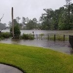 Hurricane Irma image from Charleston SC. Water rising over a fence