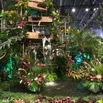 The theme of the 2018 Philadelphia Flower Show was "Wonders of Water." Among the highlights: a 10,000-square-foot rain forest, a 25-foot waterfall, and more than 4,000 plants - including 150 varieties and more than 40 cut tropical arrangements.