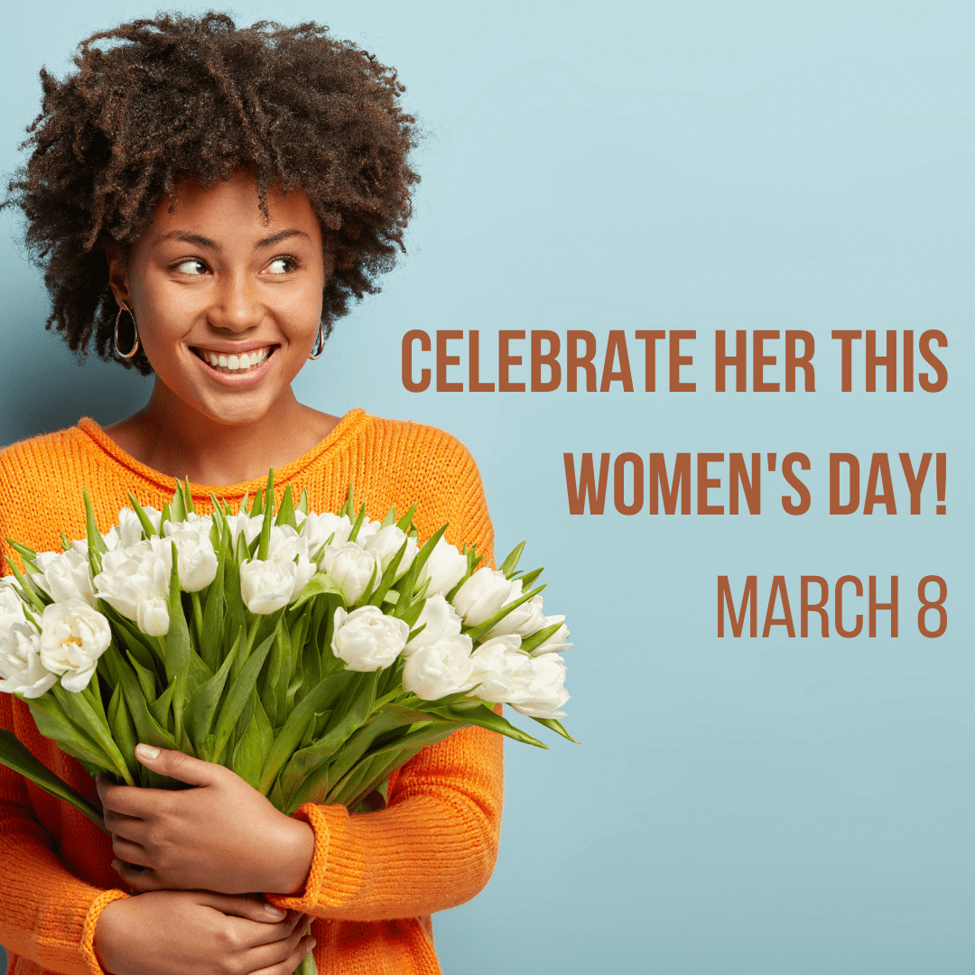Celebrate her this women's day Valentine's Day - banner ad 177x175 pixels