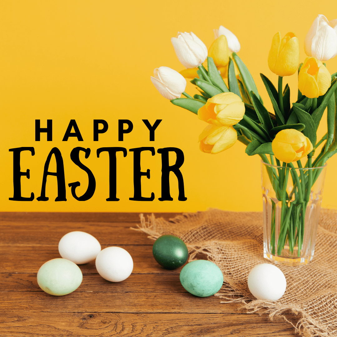 Happy Easter Tulips 1080 Valentine's Day - banner ad 177x175 pixels